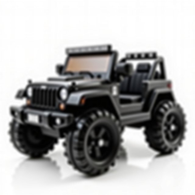 12 V, Double Seater Jeep For 1-8 Years Kids
