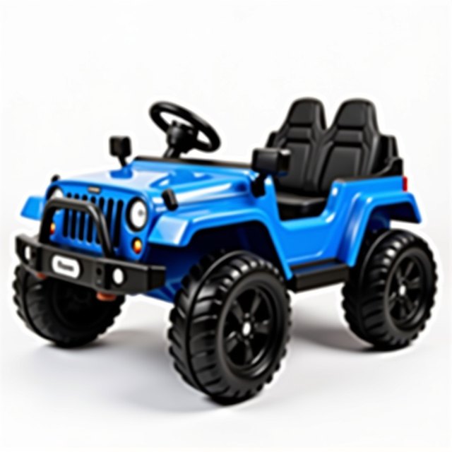 12 V Double Seater, Ride-On Jeep For 1-7 Year Kids